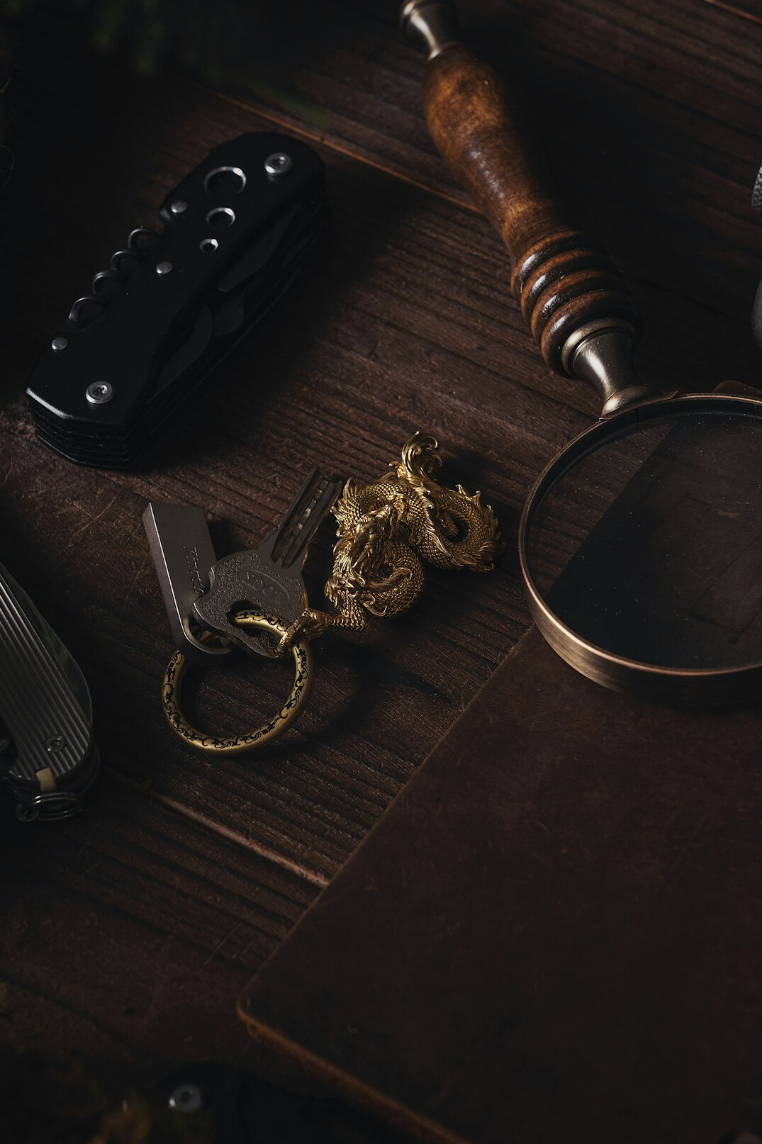 detective notebook on table